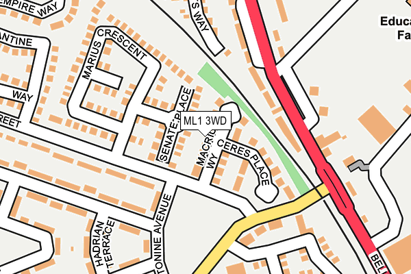 ML1 3WD map - OS OpenMap – Local (Ordnance Survey)