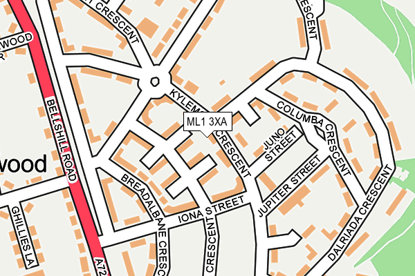 ML1 3XA map - OS OpenMap – Local (Ordnance Survey)