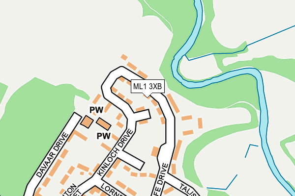 ML1 3XB map - OS OpenMap – Local (Ordnance Survey)