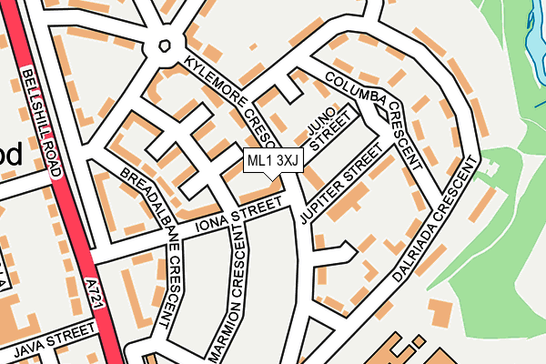 ML1 3XJ map - OS OpenMap – Local (Ordnance Survey)