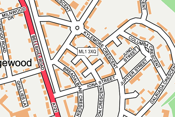ML1 3XQ map - OS OpenMap – Local (Ordnance Survey)