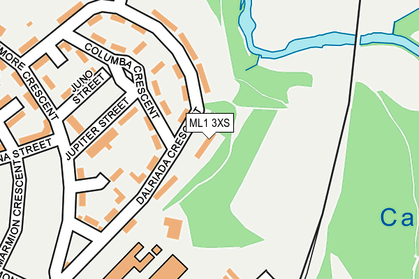 ML1 3XS map - OS OpenMap – Local (Ordnance Survey)