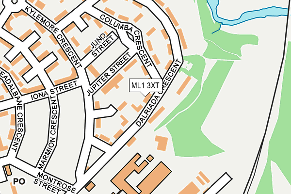 ML1 3XT map - OS OpenMap – Local (Ordnance Survey)