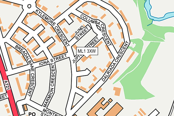 ML1 3XW map - OS OpenMap – Local (Ordnance Survey)