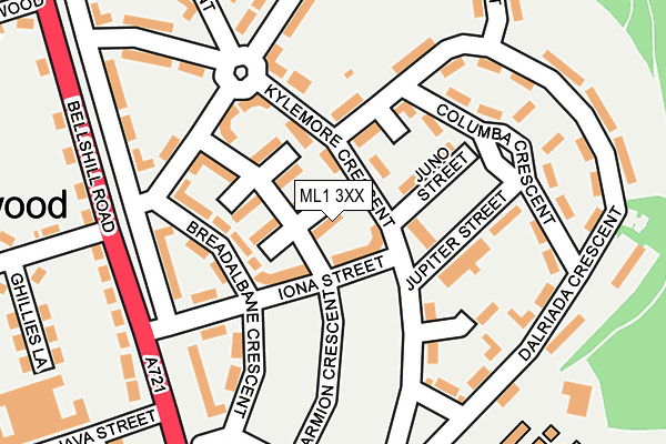 ML1 3XX map - OS OpenMap – Local (Ordnance Survey)