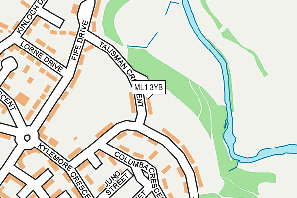 ML1 3YB map - OS OpenMap – Local (Ordnance Survey)