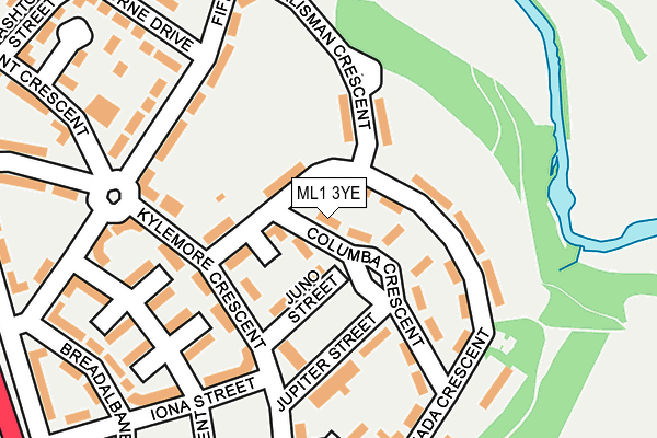 ML1 3YE map - OS OpenMap – Local (Ordnance Survey)