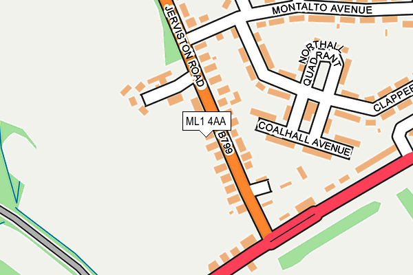 ML1 4AA map - OS OpenMap – Local (Ordnance Survey)