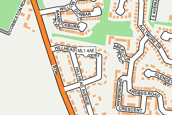 ML1 4AE map - OS OpenMap – Local (Ordnance Survey)