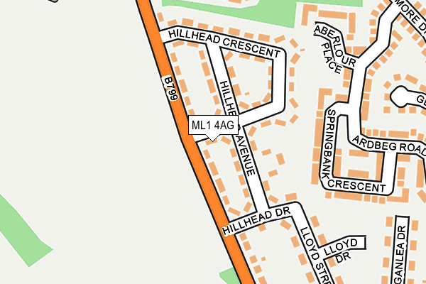 ML1 4AG map - OS OpenMap – Local (Ordnance Survey)