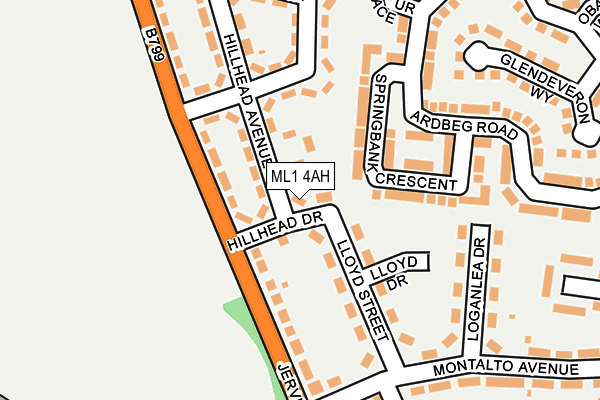 ML1 4AH map - OS OpenMap – Local (Ordnance Survey)