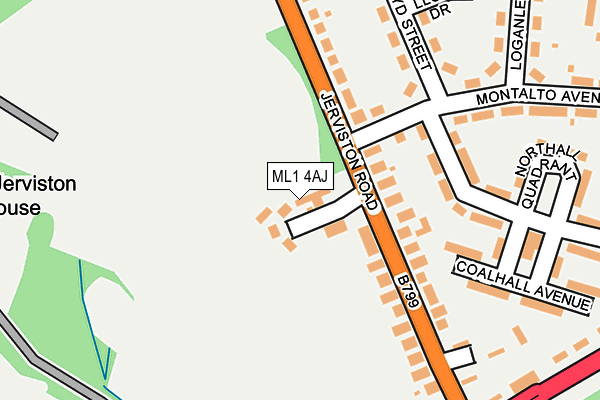 ML1 4AJ map - OS OpenMap – Local (Ordnance Survey)