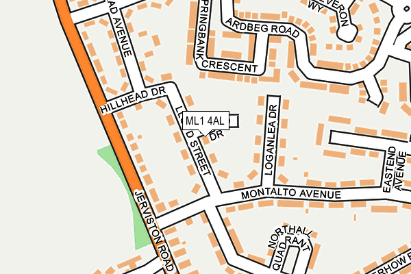 ML1 4AL map - OS OpenMap – Local (Ordnance Survey)