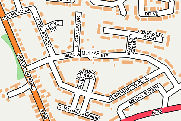 ML1 4AP map - OS OpenMap – Local (Ordnance Survey)