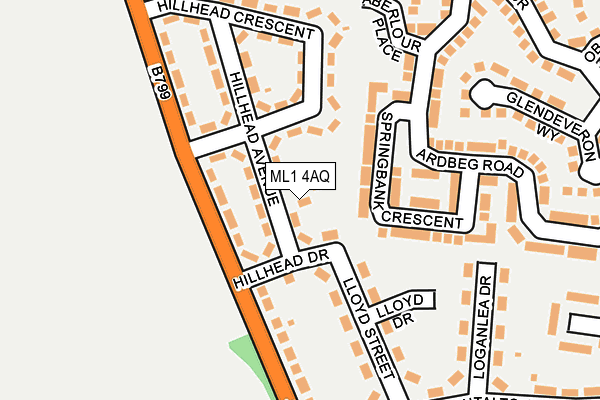 ML1 4AQ map - OS OpenMap – Local (Ordnance Survey)