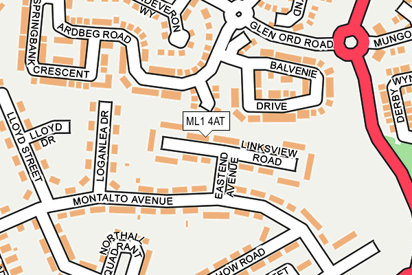 ML1 4AT map - OS OpenMap – Local (Ordnance Survey)