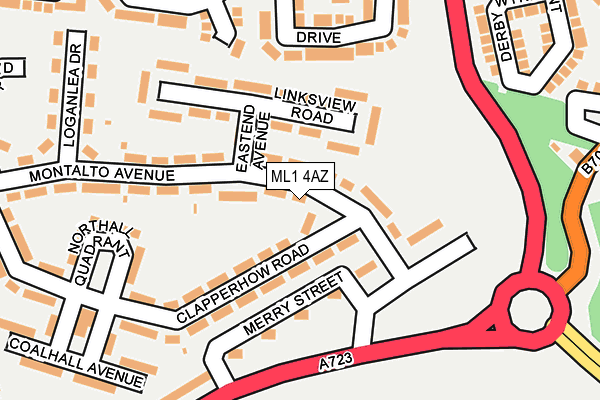 ML1 4AZ map - OS OpenMap – Local (Ordnance Survey)