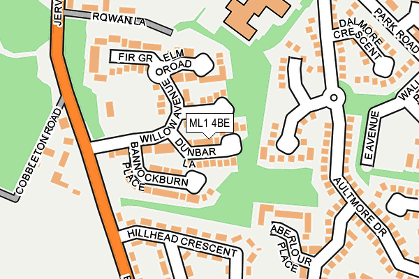 ML1 4BE map - OS OpenMap – Local (Ordnance Survey)