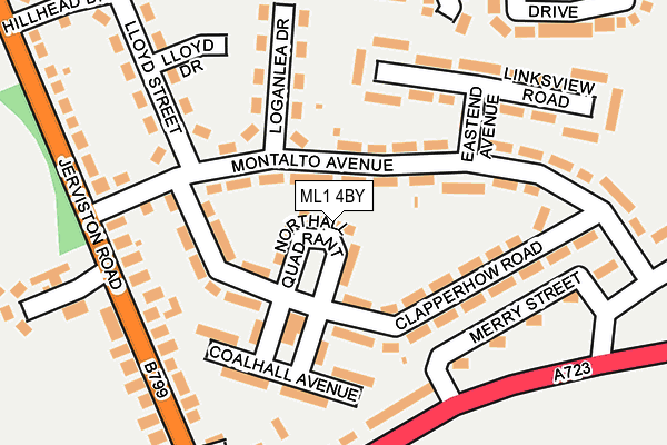 ML1 4BY map - OS OpenMap – Local (Ordnance Survey)