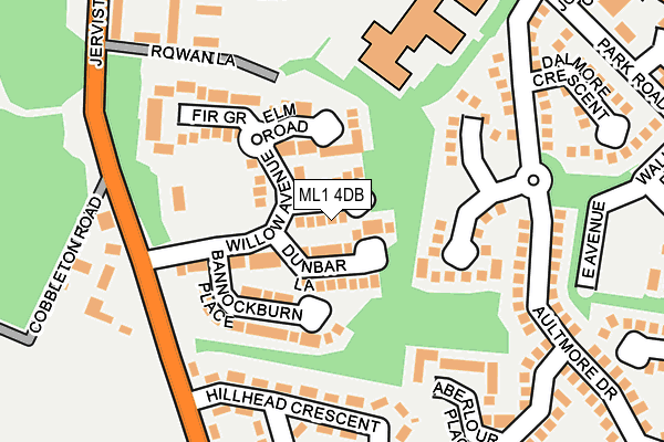 ML1 4DB map - OS OpenMap – Local (Ordnance Survey)