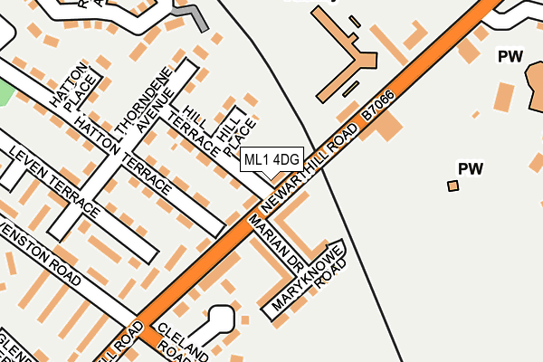 ML1 4DG map - OS OpenMap – Local (Ordnance Survey)