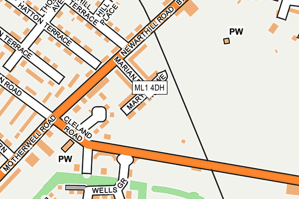 ML1 4DH map - OS OpenMap – Local (Ordnance Survey)