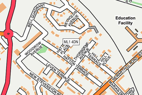 ML1 4DN map - OS OpenMap – Local (Ordnance Survey)