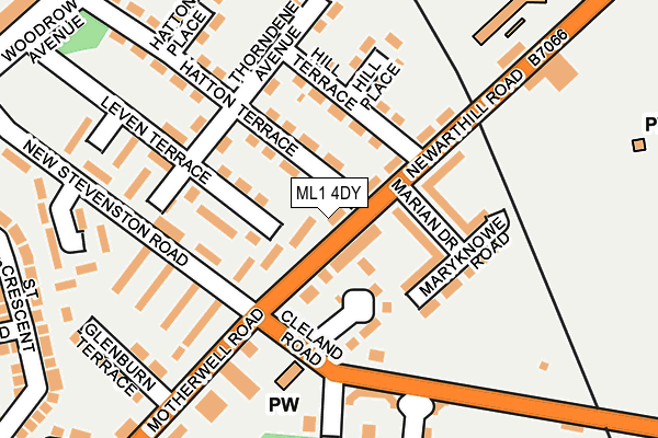 ML1 4DY map - OS OpenMap – Local (Ordnance Survey)