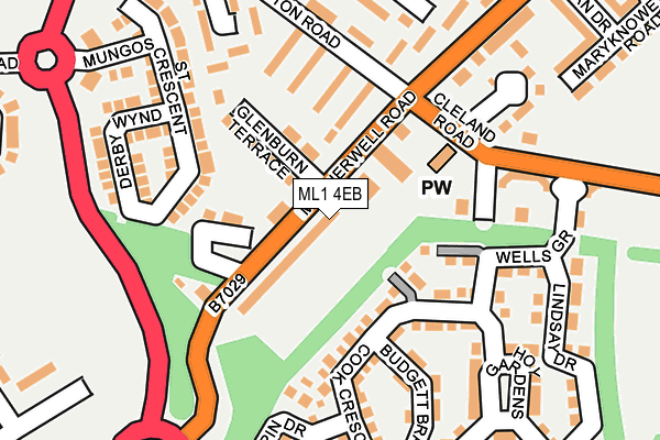 ML1 4EB map - OS OpenMap – Local (Ordnance Survey)
