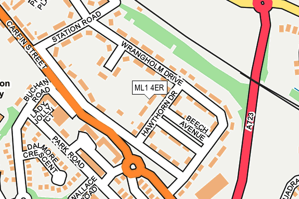 ML1 4ER map - OS OpenMap – Local (Ordnance Survey)