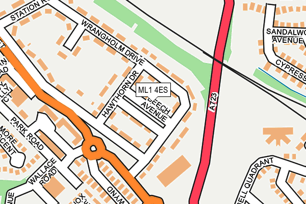 ML1 4ES map - OS OpenMap – Local (Ordnance Survey)