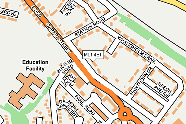 ML1 4ET map - OS OpenMap – Local (Ordnance Survey)