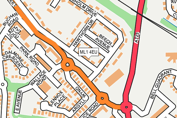 ML1 4EU map - OS OpenMap – Local (Ordnance Survey)