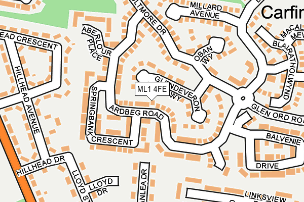 ML1 4FE map - OS OpenMap – Local (Ordnance Survey)