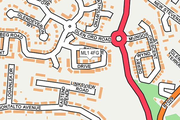 ML1 4FG map - OS OpenMap – Local (Ordnance Survey)