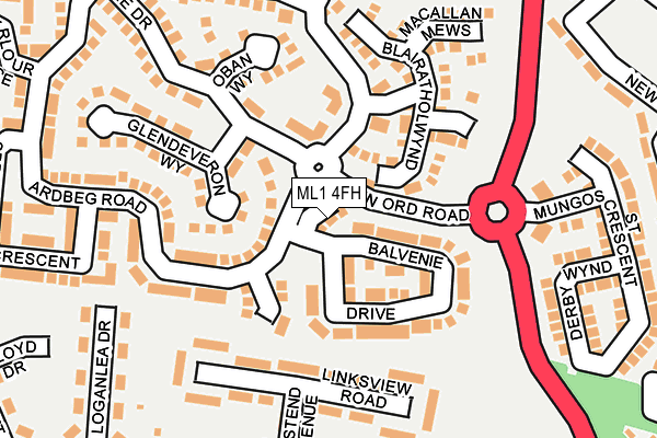 ML1 4FH map - OS OpenMap – Local (Ordnance Survey)