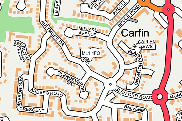 ML1 4FQ map - OS OpenMap – Local (Ordnance Survey)