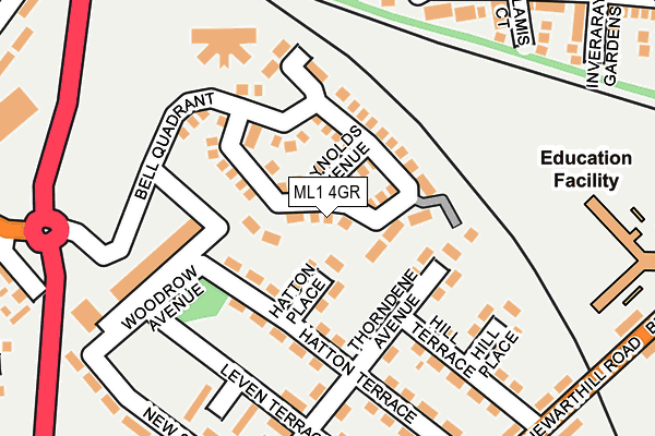 ML1 4GR map - OS OpenMap – Local (Ordnance Survey)