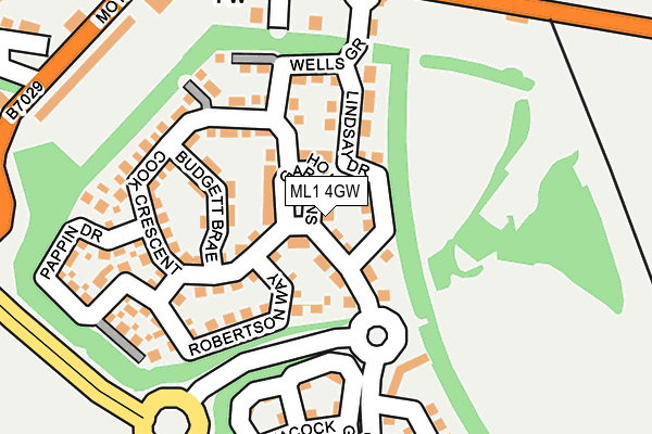 ML1 4GW map - OS OpenMap – Local (Ordnance Survey)