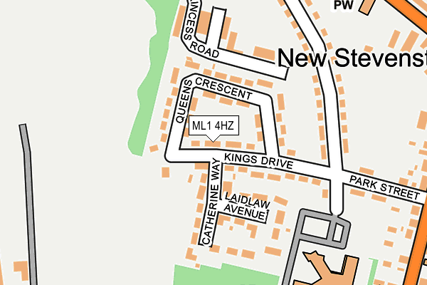 ML1 4HZ map - OS OpenMap – Local (Ordnance Survey)