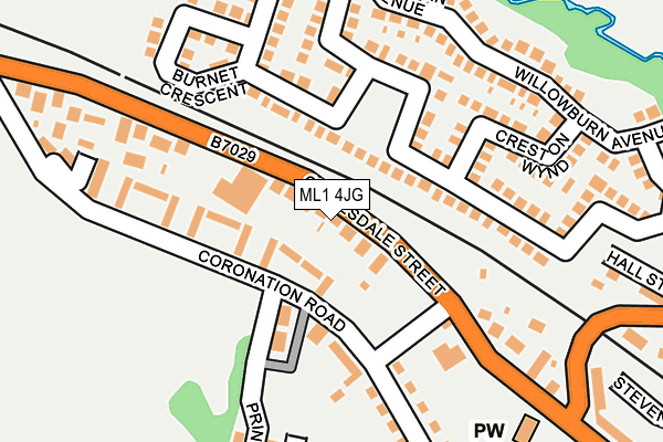 ML1 4JG map - OS OpenMap – Local (Ordnance Survey)