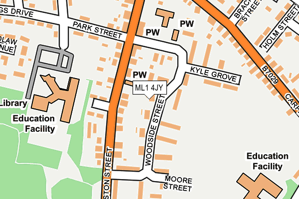 ML1 4JY map - OS OpenMap – Local (Ordnance Survey)