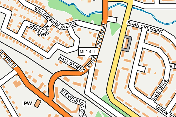 ML1 4LT map - OS OpenMap – Local (Ordnance Survey)