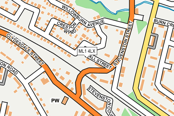 ML1 4LX map - OS OpenMap – Local (Ordnance Survey)
