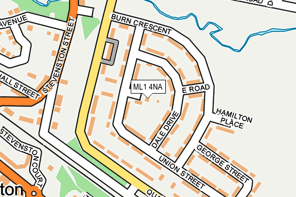 ML1 4NA map - OS OpenMap – Local (Ordnance Survey)
