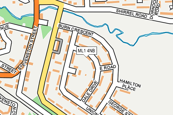 ML1 4NB map - OS OpenMap – Local (Ordnance Survey)