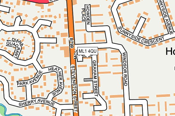 ML1 4QU map - OS OpenMap – Local (Ordnance Survey)