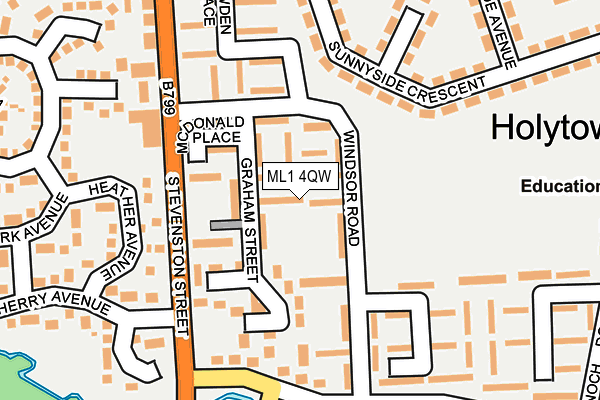 ML1 4QW map - OS OpenMap – Local (Ordnance Survey)