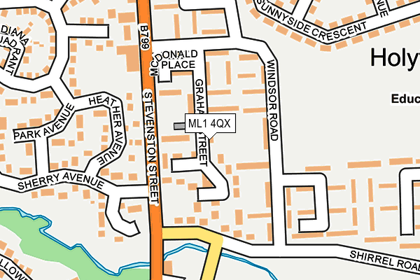 ML1 4QX map - OS OpenMap – Local (Ordnance Survey)