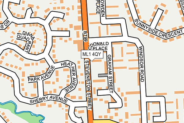 ML1 4QY map - OS OpenMap – Local (Ordnance Survey)